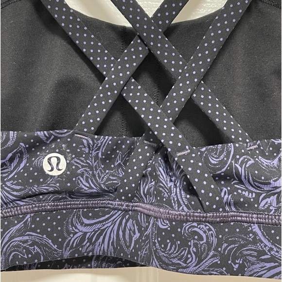 [lululemon] Energy Sports Bra in Foliage Nulux Moody Blues Black - Picture 7 of 7